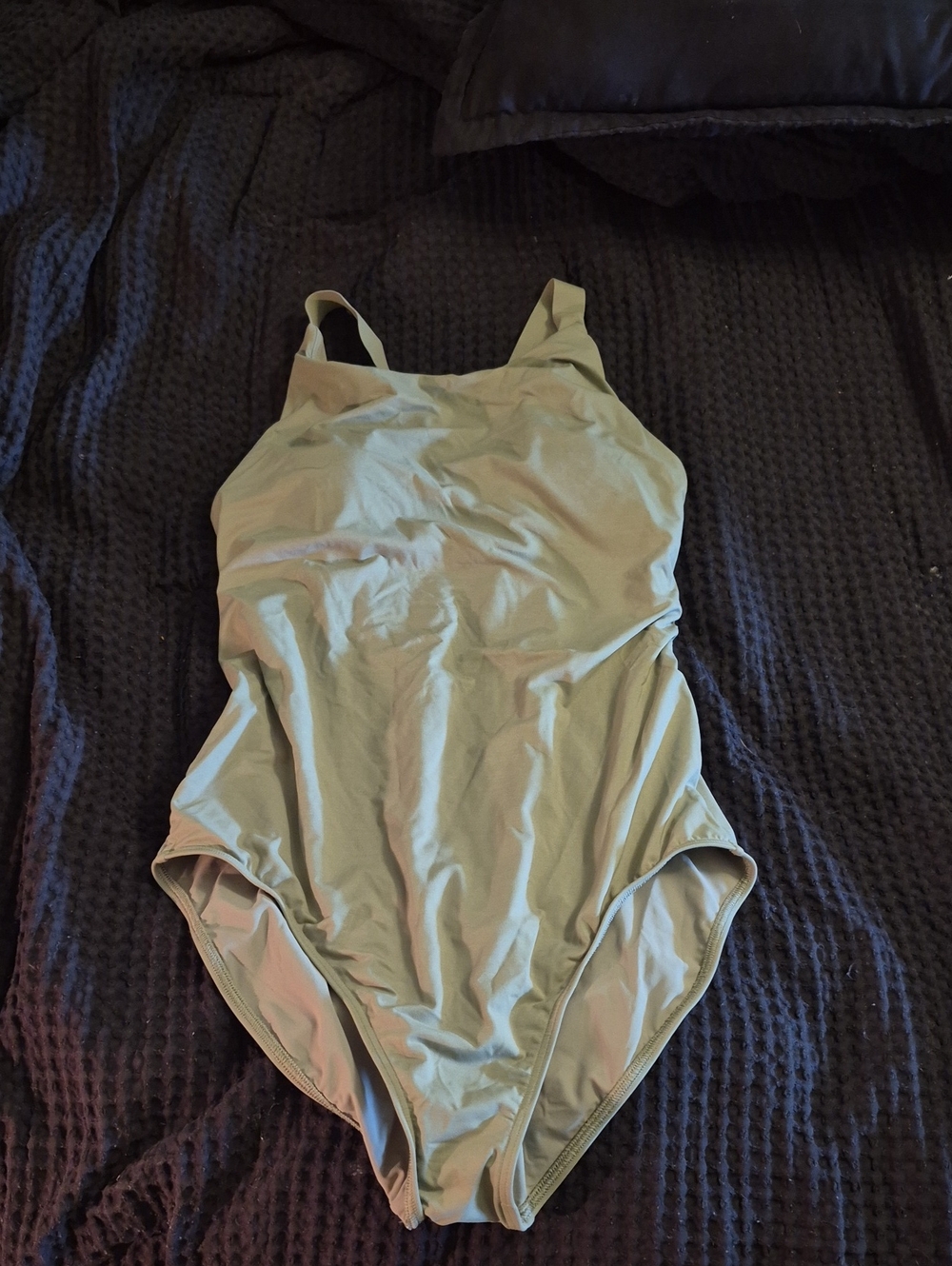 Large TALL Athleta Palm Olive Green One-Piece Swimsuit